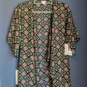 NWT LLR Monroe- Black with pink roses
